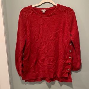 JJill Red Sweater Size Medium